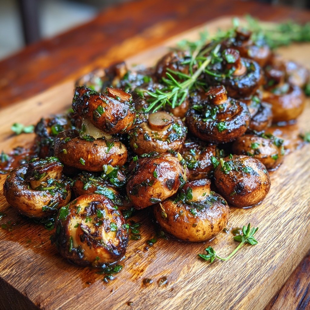 Gegrillte Champignons Mit Kräutern