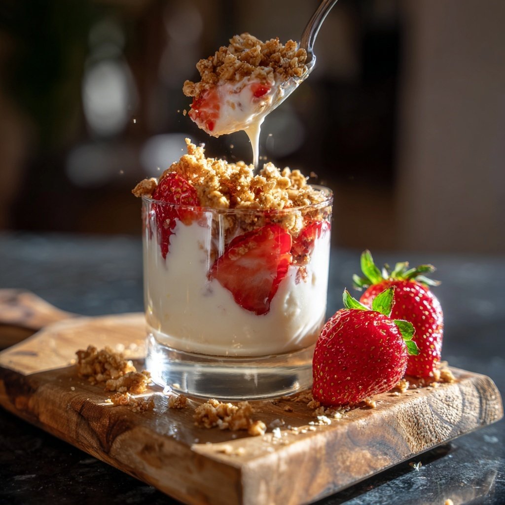 Erdbeer Joghurt Dessert Mit Crunch