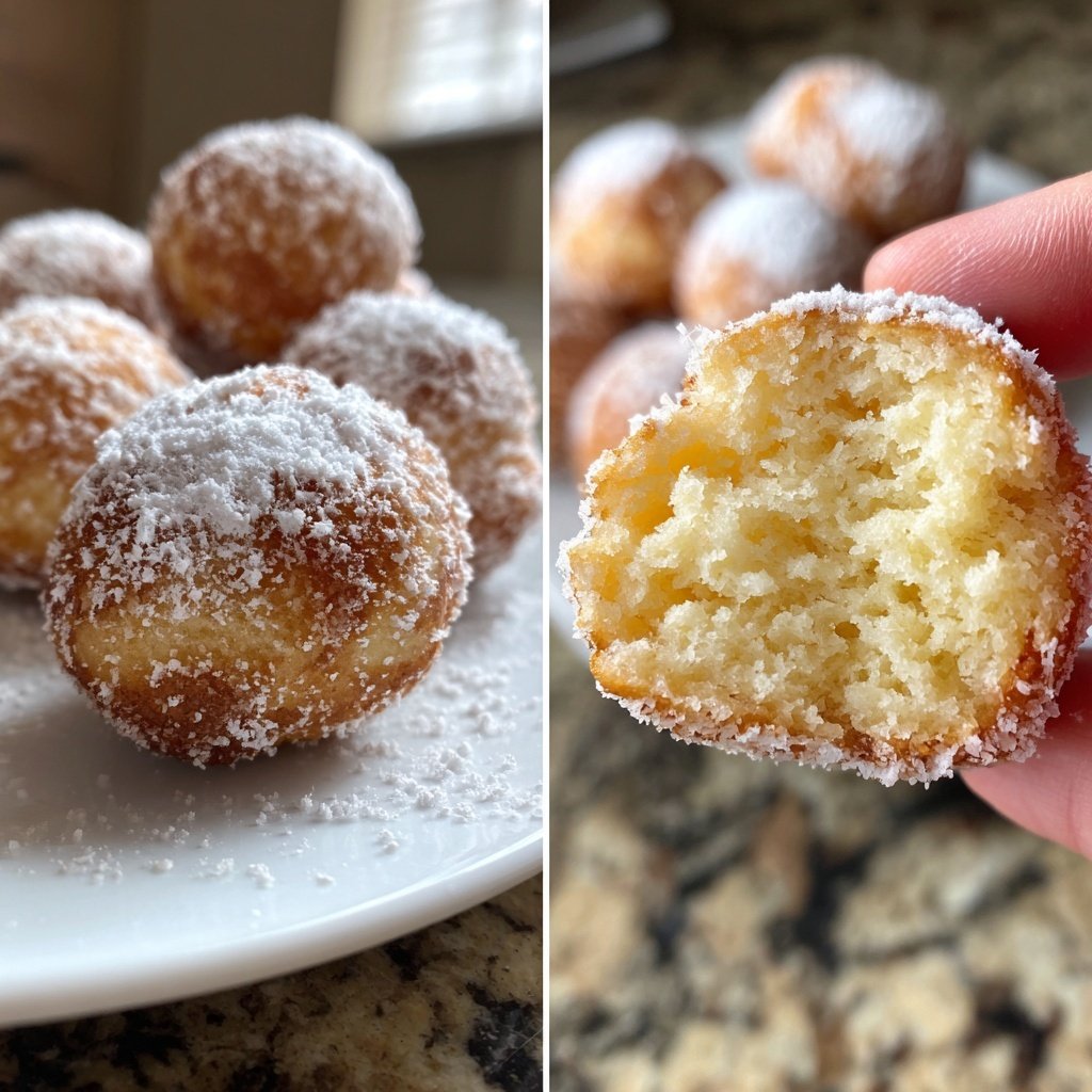 Quarkbällchen mit Joghurtteig