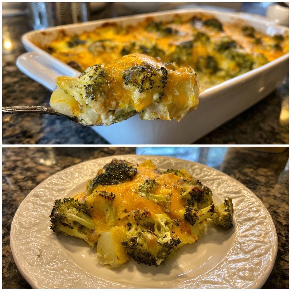 Brokkoli Auflauf Mit Kartoffeln Und Käse