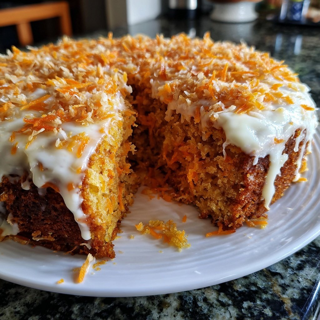 Karottenkuchen Mit Kokosraspeln