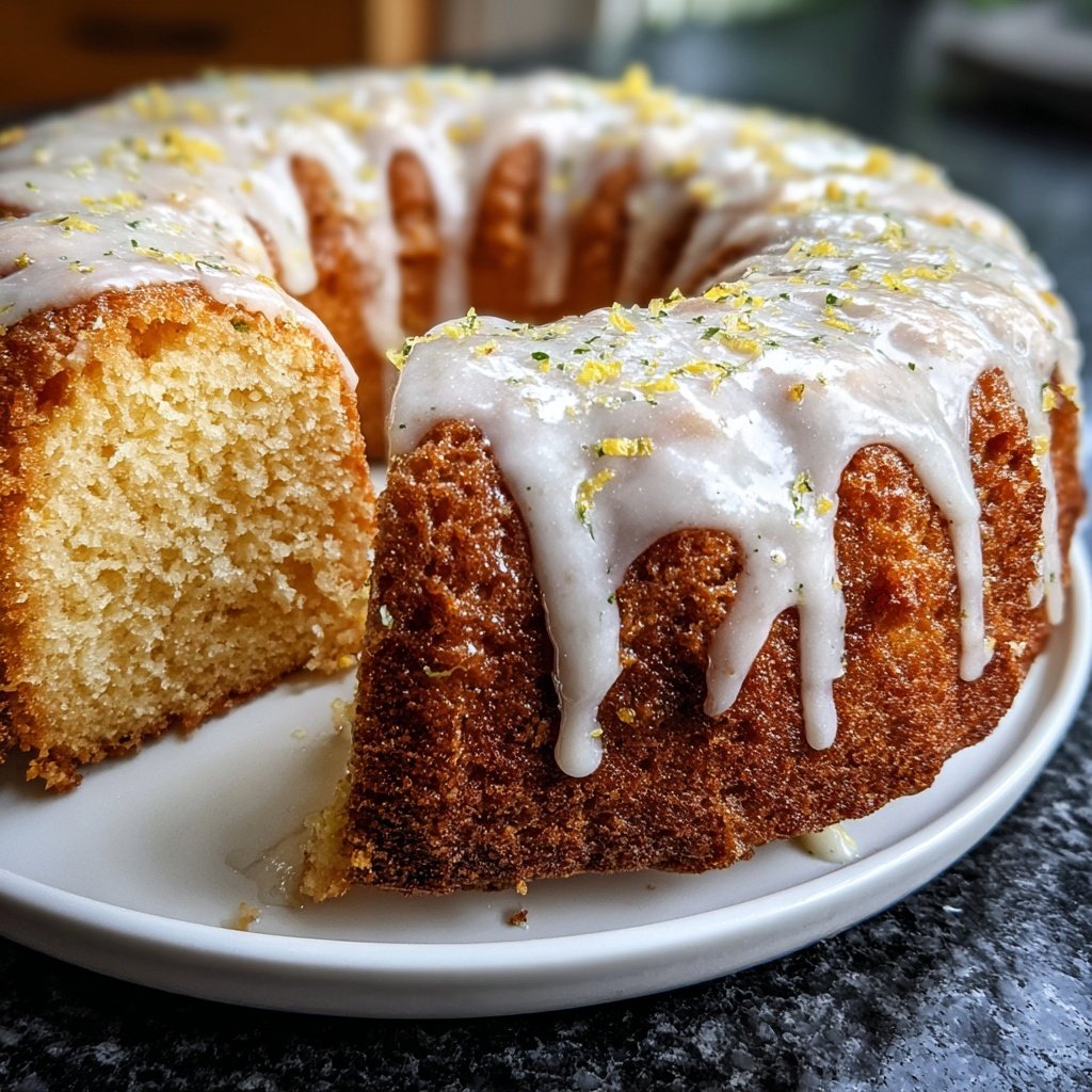 Zitronenkuchen mit Joghurtglasur