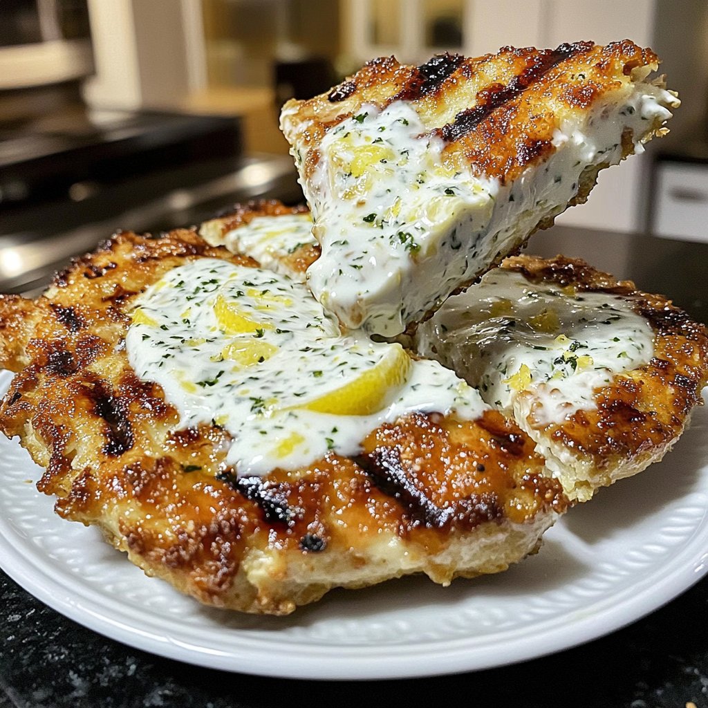 Hähnchenbrust mit Zitronen Joghurt Sauce