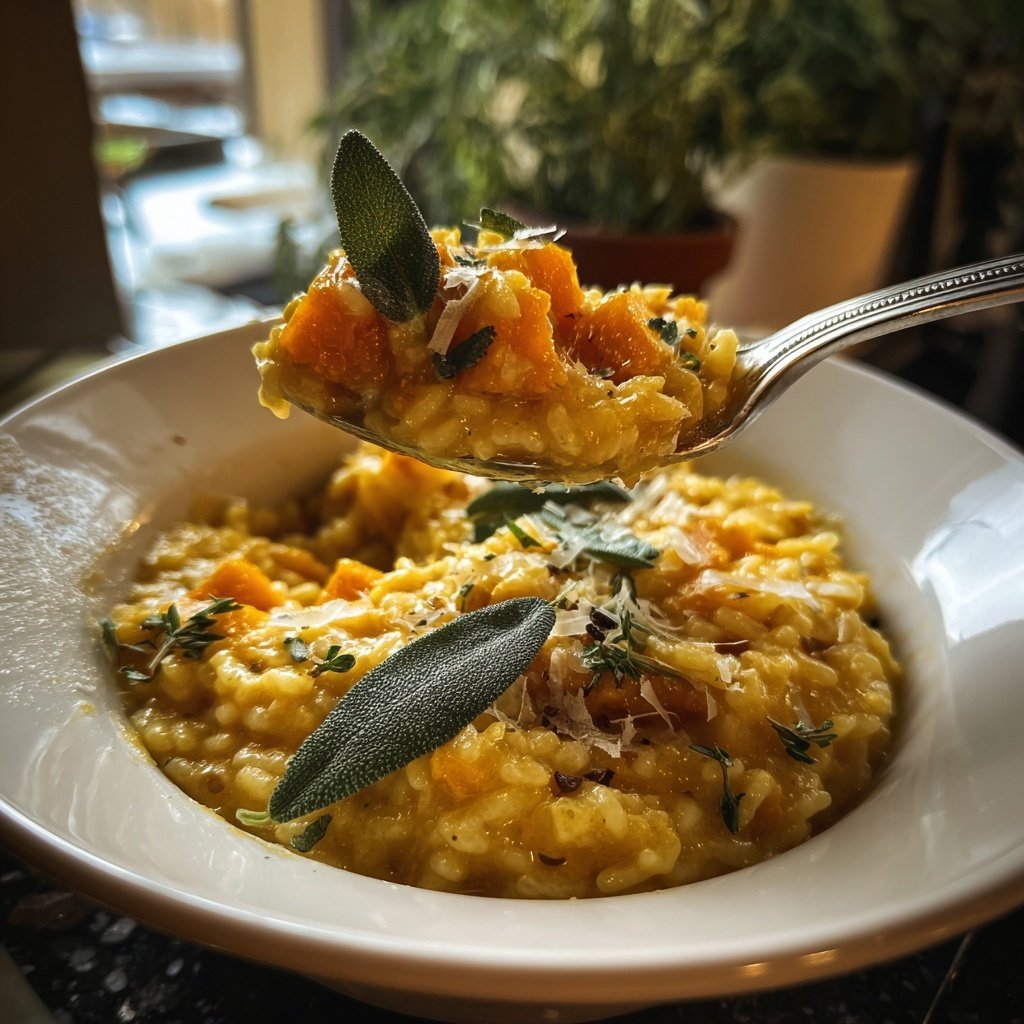Kürbisrisotto mit Salbei