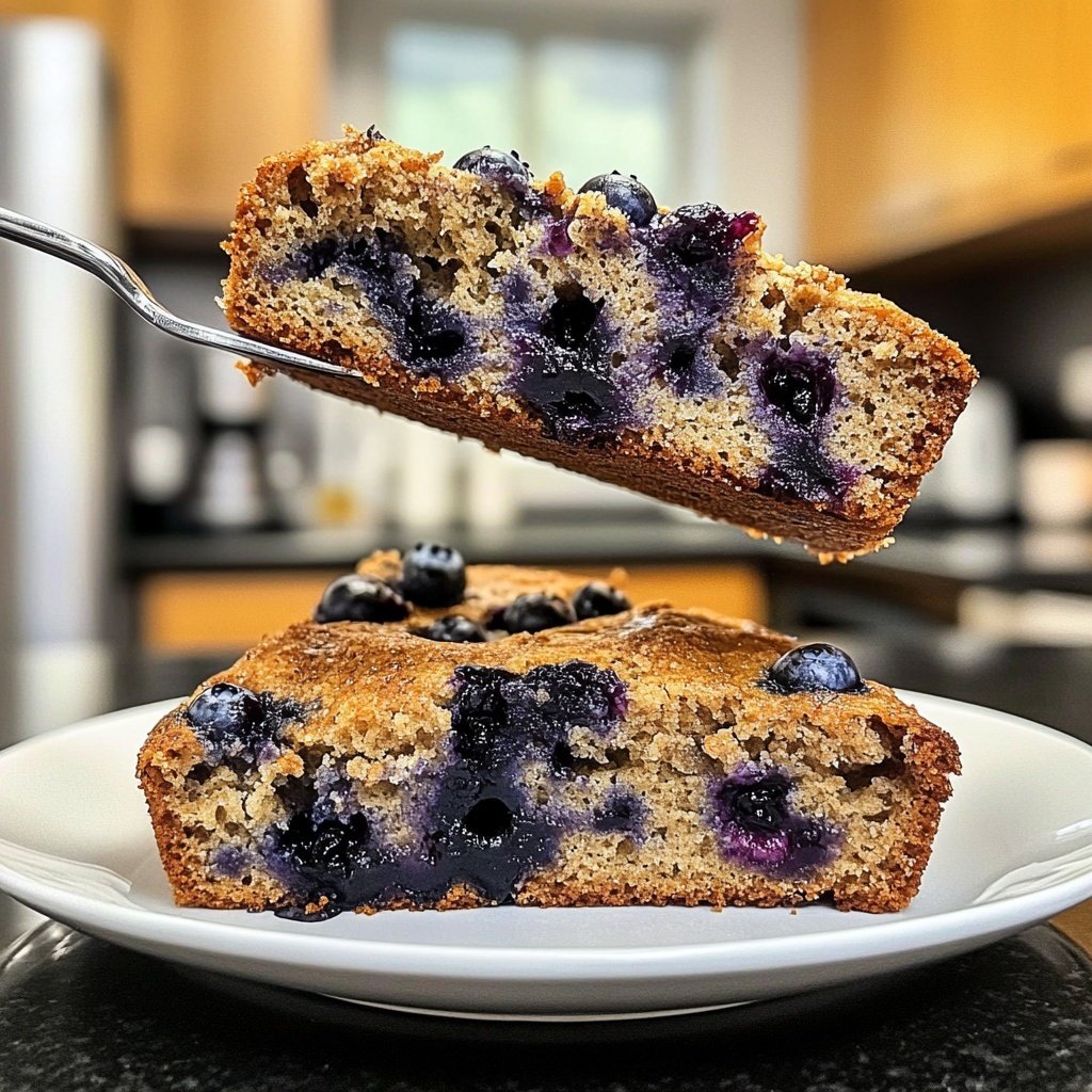 Bananenbrot mit Blaubeeren