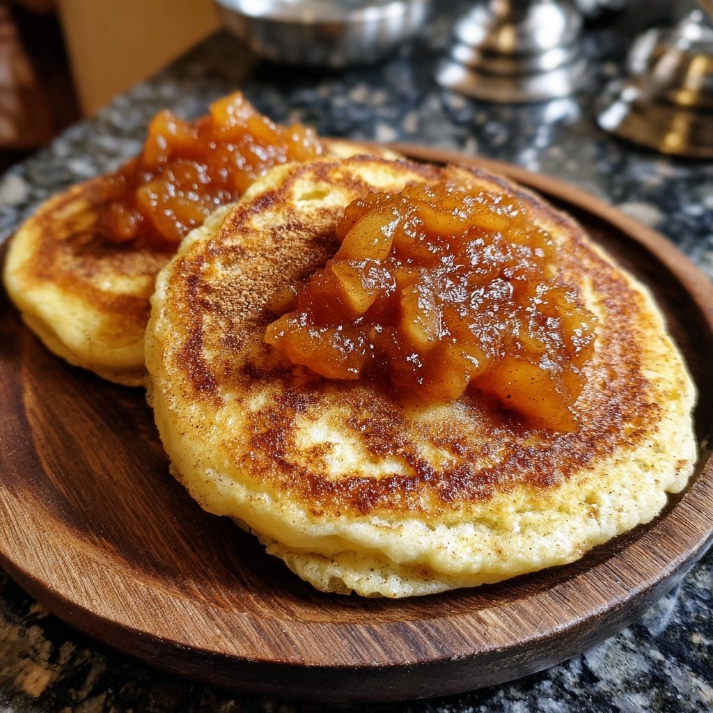 Pfannkuchen mit Apfelmus