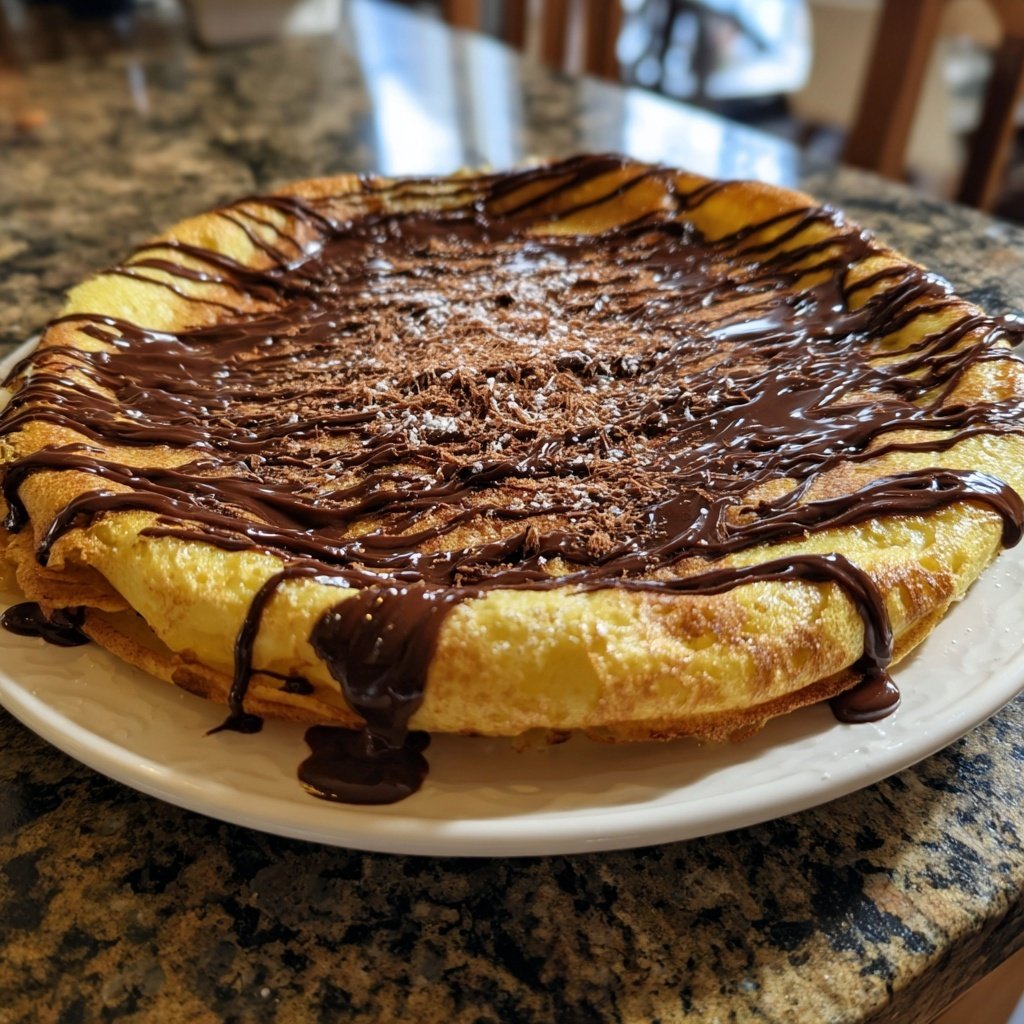 Pfannkuchen mit Schokostreifen