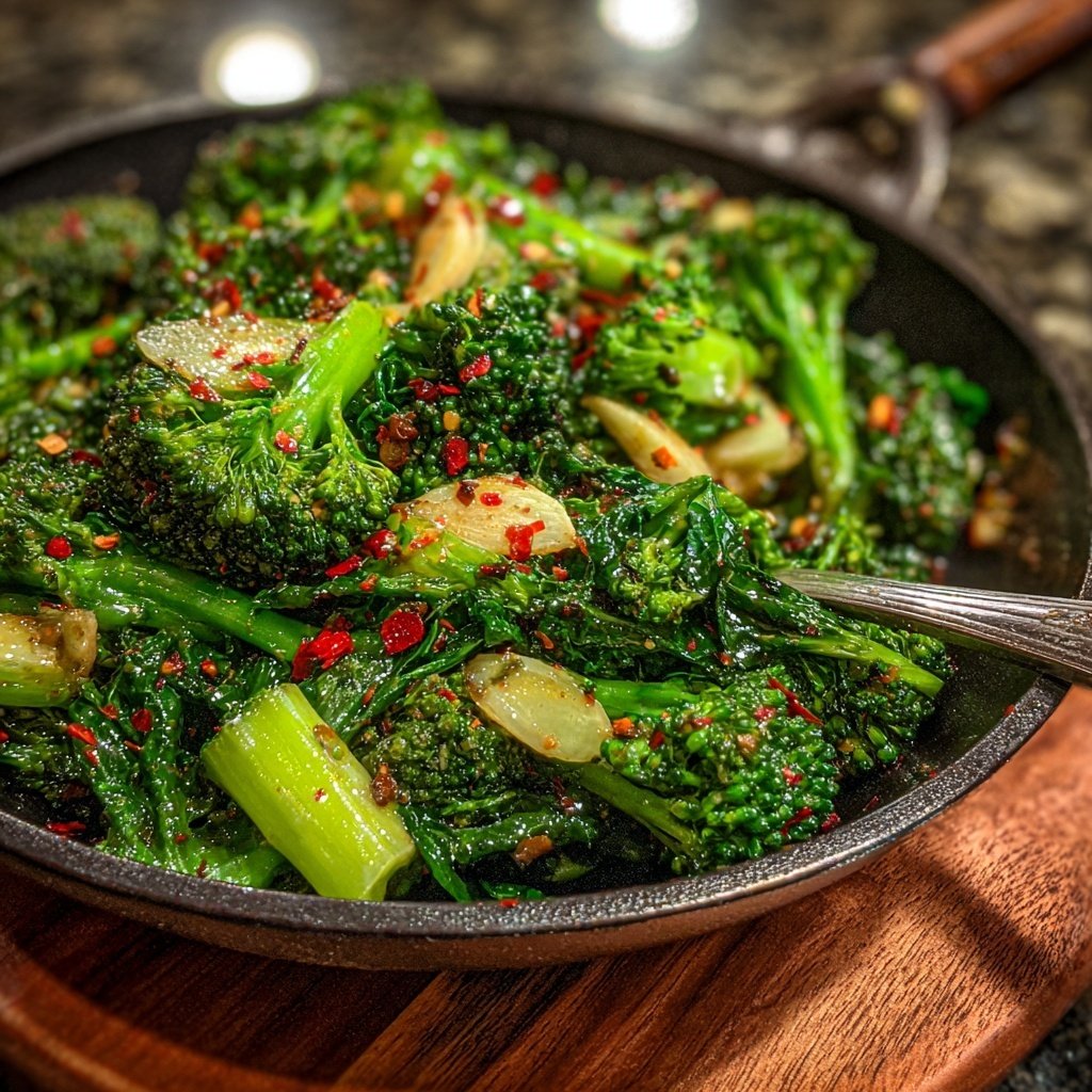 Brokkoli Spinat Pfanne