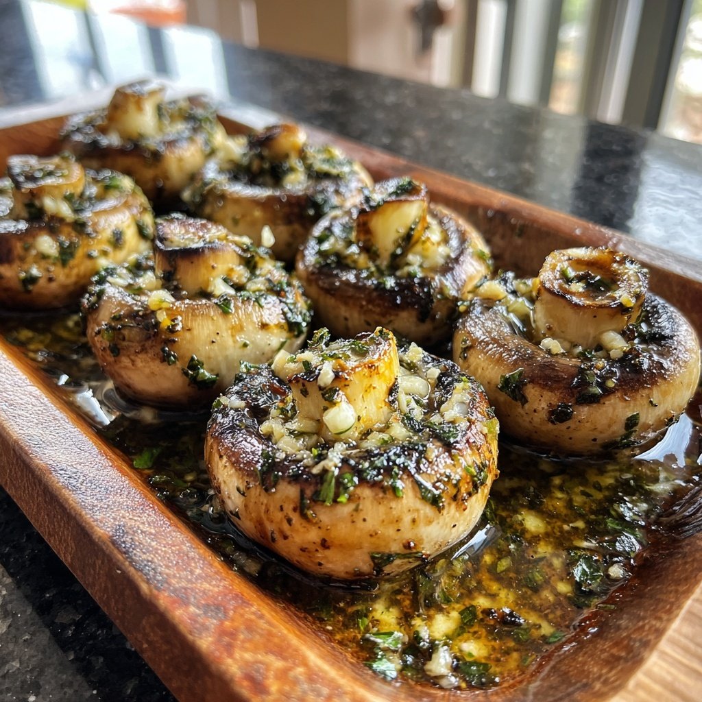 Gegrillte Champignons Mit Knoblauch